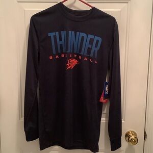 Thunder Basketball Long Sleeve Tee - Navy